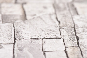 Obraz premium 石の削りだしのぼかした壁面