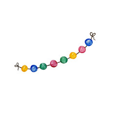 winter city elements, garland with colorful beads