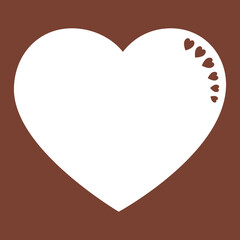 飾り付きバレンタインのハートマークフレーム