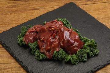 Raw chicken liver for cooking