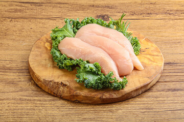 Raw small chicken fillet for cooking