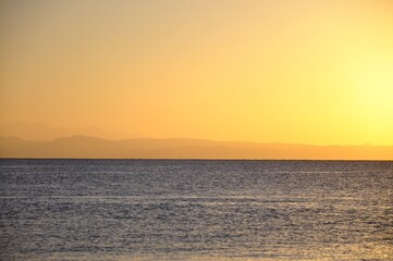 sunset on the beach