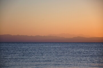 sunset over the sea