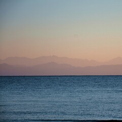 sunset on the sea