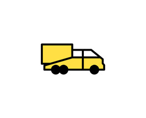 Delivery truck line icon. Vector symbol in trendy flat style on white background. Commerce sing for design.
