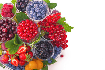 berry mix isolated on a white background