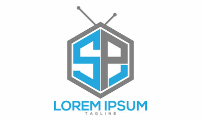 Unique font media logo Modern and minimalist vector and abstract logo