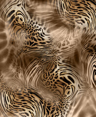 Fototapeta na wymiar Leopard skin pattern texture; Fashionable print