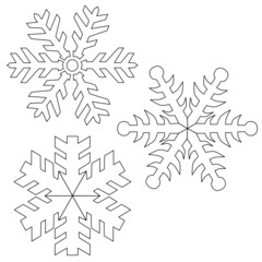 snowflakes on a white