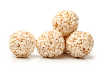 Rice cake ball on white background