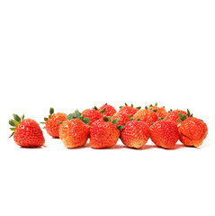 strawberries on white background