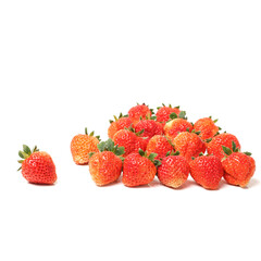strawberries isolated on white background