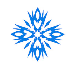 set of four snowflakes