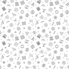 STEM - Science vector seamless pattern - minimal background