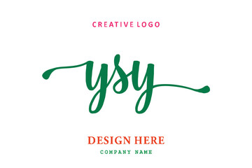 YSY lettering logo is simple, easy to understand and authoritative - obrazy, fototapety, plakaty