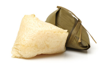 Rice dumpling on white background