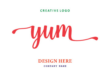 YUM lettering logo is simple, easy to understand and authoritative