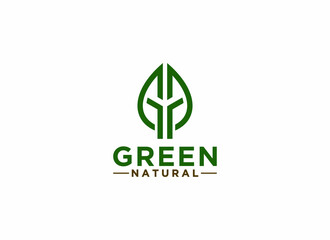 green logo with a unique G-shaped leaf symbol