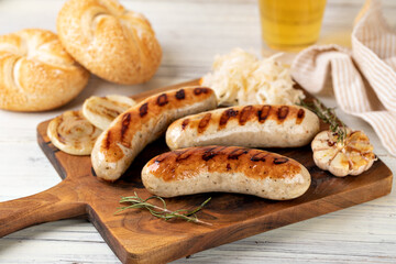Grilled sausages