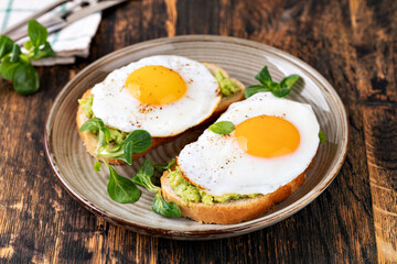 toast with fried egg