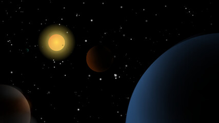 Planet in space Solar System