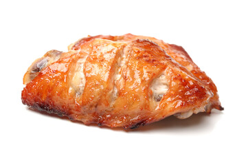 grill chicken wings on white background 