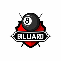 billiard logo illustration vector, ball billiard