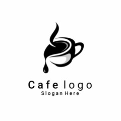 vector illustration of a cup of coffee, can be used for cafe logos, bars, brands, labels, and t-shirt screen printing