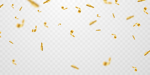 Celebration background template with confetti and gold ribbons. luxury greeting rich card.