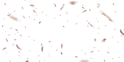 Celebration background template with confetti and brownribbons. luxury greeting rich card.