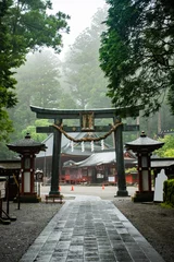 Deurstickers 世界遺産　日光二荒山神社の鳥居 © nikomani