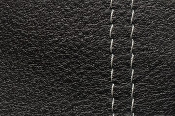 genuine leather texture with decorative seam