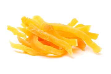 dried sweet potato on white background