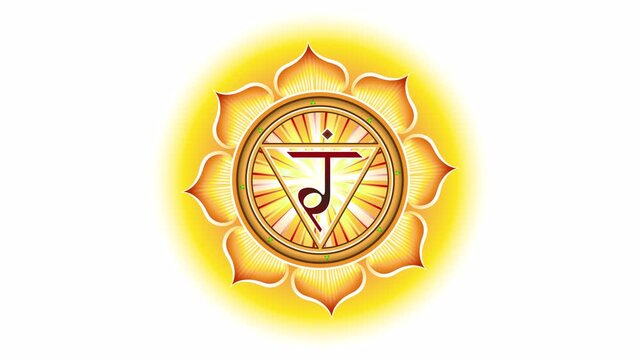 Manipura Chakra
Symbolic animation of the rotational movement of the human energy center - the solar plexus chakra of MANIPURA.
The video is looped and contains the alpha channel.