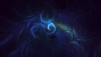 3D rendering abstract colorful fractal light background