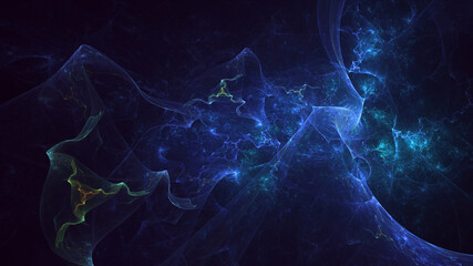 3D rendering abstract colorful fractal light background