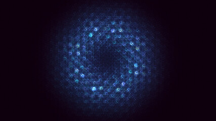 3D rendering abstract circle light background