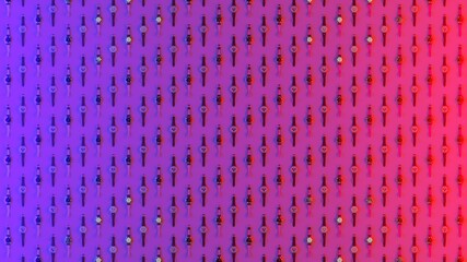 watch 3d render tiled pattern