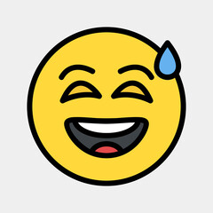 Disbelief emoji icon vector illustration in filled line style, use for website mobile app presentation