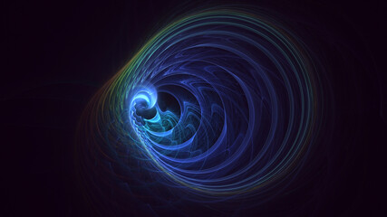3D rendering abstract colorful fractal light background