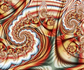 Computer generated abstract colorful fractal artwork