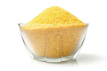 Millet on white background