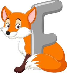 Obraz premium Alphabet letter F for Fox