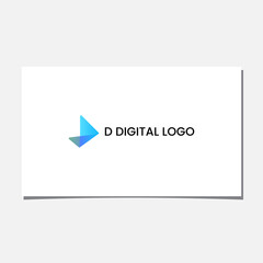 D DIGITAL LOGO DESIGN VECTOR