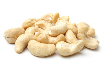 Cashew on white background 