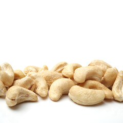 Cashew on white background 