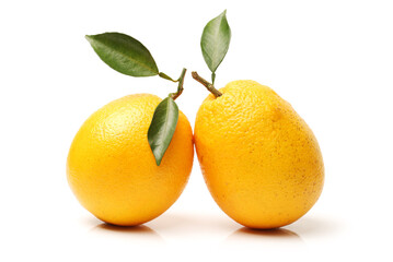 Orange fruit on the white background