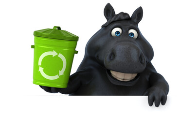 Fun horse - 3D Illustration