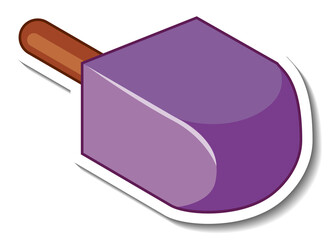 Purple ice cream stick cartoon sticker