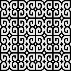 black and white graphic vector seamless pattern 